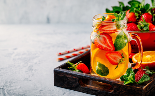 Summertime Strawberry-Orange-Chamomile Cold-Brewed Tea