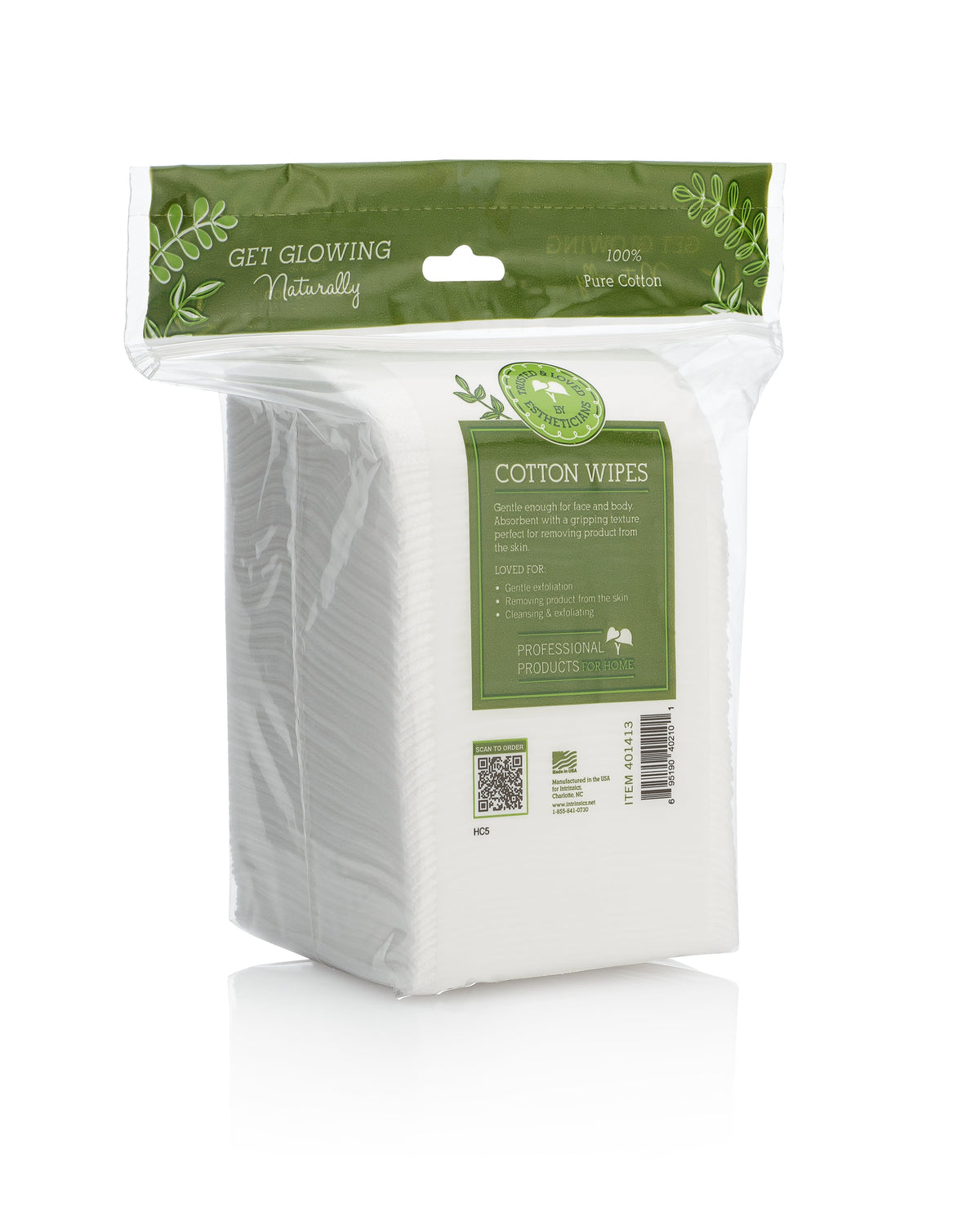 Intrinsics at Home Cotton Wipes, 4x4, 100 ct